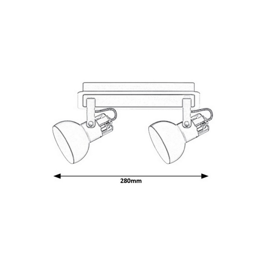 Rabalux - Faretto da soffitto 2xGU10/35W/230V