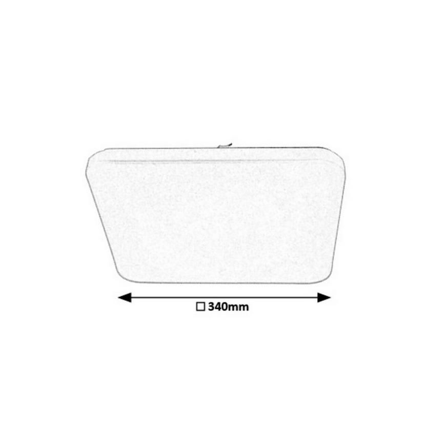 Rabalux - dimmbare LED-Deckenleuchte LED/16W/230V 34x34 cm + Fernbedienung
