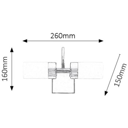 Rabalux - Illuminazione a LED per specchi da bagno 2xLED/4W/230V  IP44