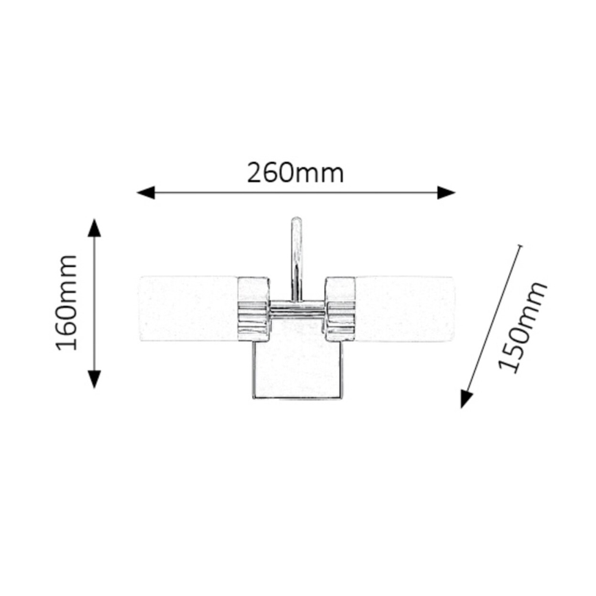 Rabalux - Illuminazione a LED per specchi da bagno 2xLED/4W/230V  IP44