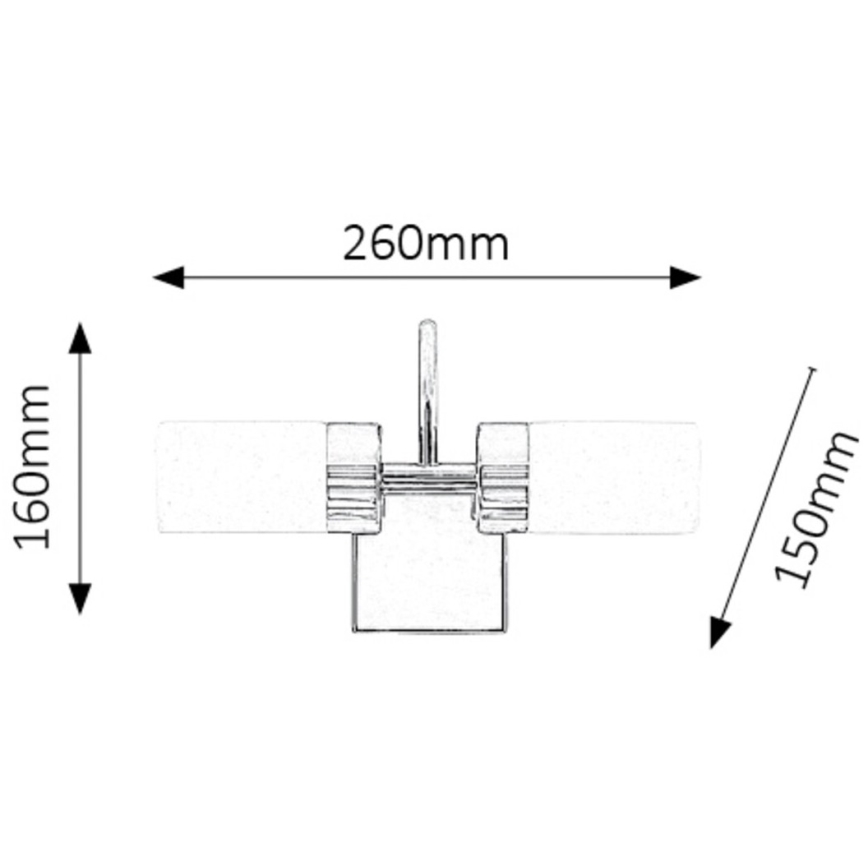 Rabalux - Éclairage de miroir LED salle de bain 2xLED/4W/230V  IP44