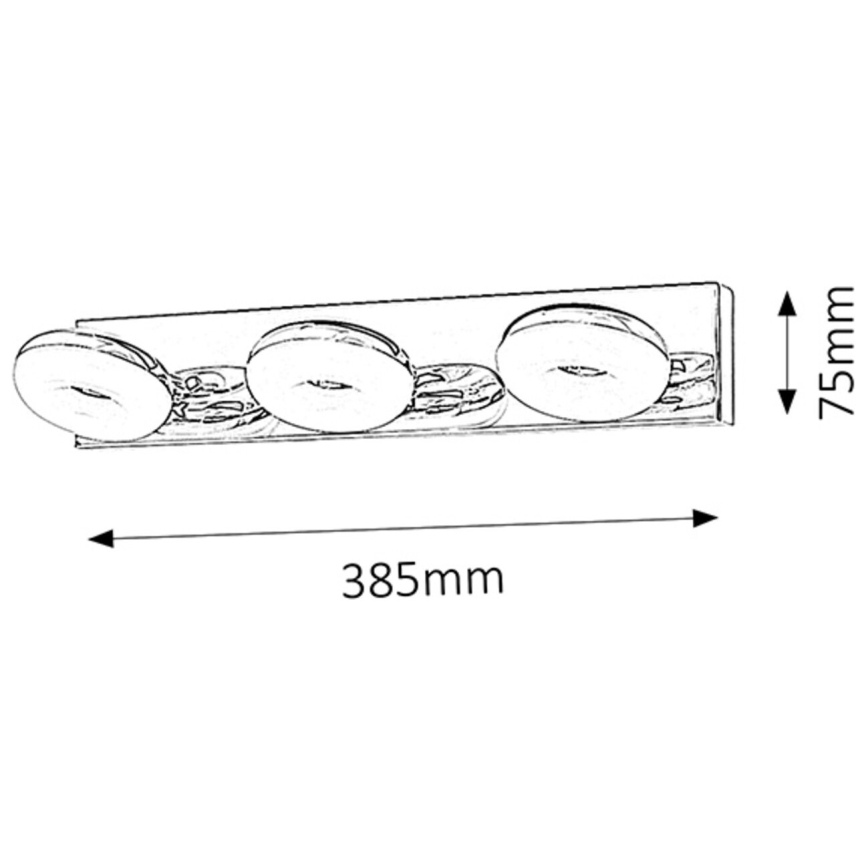 Rabalux - Luminaire LED salle de bain 3xLED/5W/230V IP44