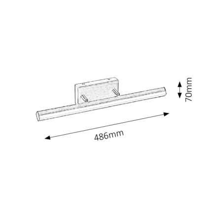 Rabalux - Illuminazione per specchio da bagno a LED/12W/230V IP44