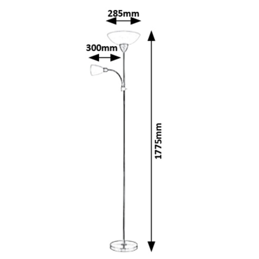 Rabalux - Lampada da terra 1xE27/40W/230V + 1xE14/40W/230V