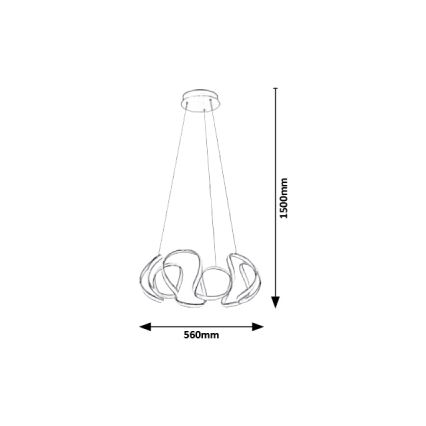 Rabalux 5770 - LED-Kronleuchter an Schnur PALMIRA LED/38W/230V