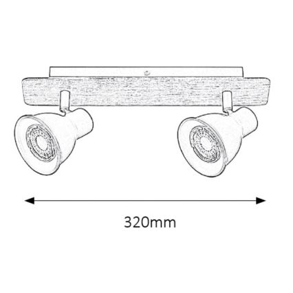 Rabalux - LED Faretto 2xGU10/15W/230V