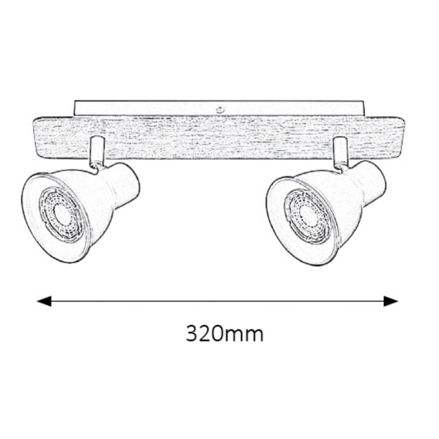 Rabalux - LED Faretto 2xGU10/15W/230V