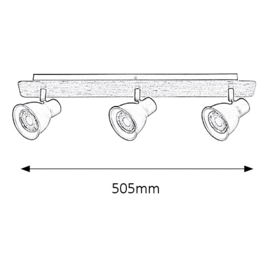 Rabalux - LED Faretto 3xGU10/35W/230V