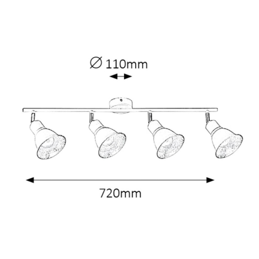 Rabalux 5909 - Spot ANNIE 4xE14/40W/230V blanc