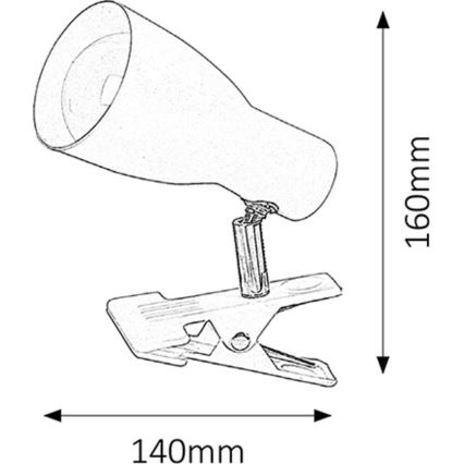 Rabalux - Spot à pince 1xE27/20W/230V