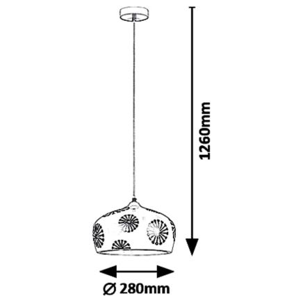 Rabalux - Pendelleuchte mit Kabel GINGER 1xE27/60W/230V
