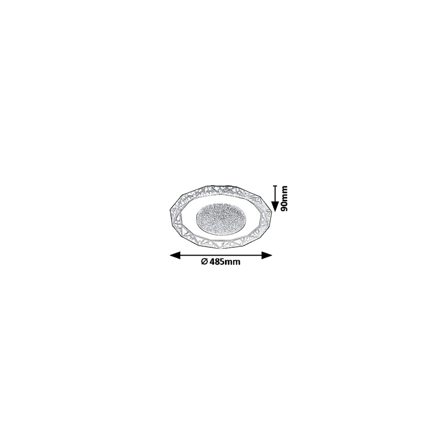 Rabalux 6294 - Plafoniera LED SIREN LED/50W/230V