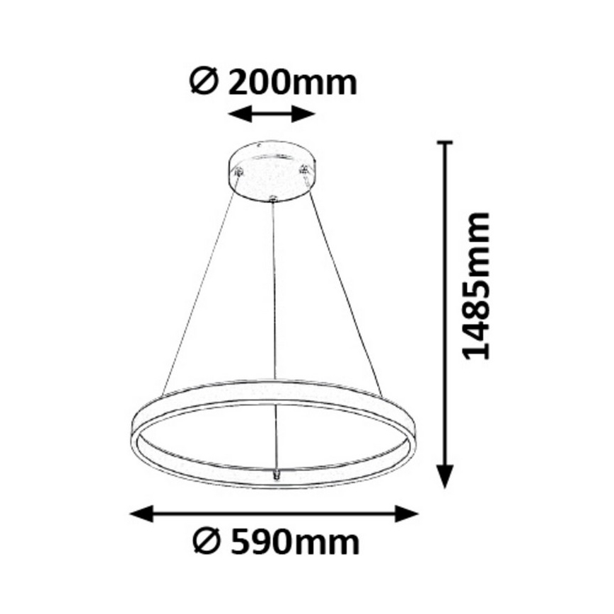 Rabalux - Lampadario LED a sospensione con filo LED/36W/230V + Telecomando