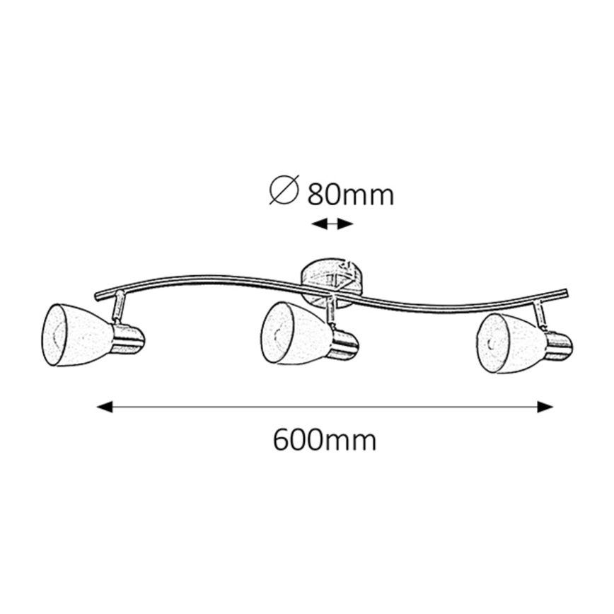 Rabalux - Spot 3xE14/40W/230V