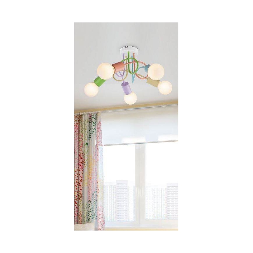Rabalux 6340 - Lampadario a plafone LINETT 5xE27/40W/230V