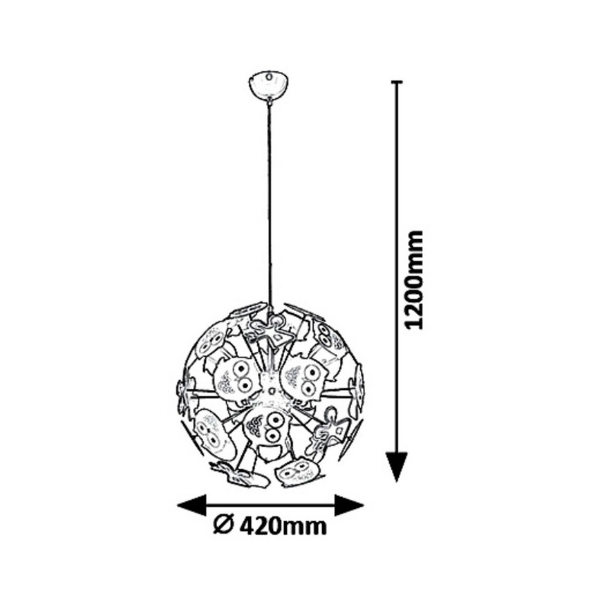 Rabalux 6390 - Suspension pour enfant avec fil BIRDY 3xE14/40W/230V