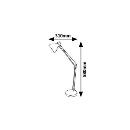 Rabalux 6409 - Lampada da tavolo CARTER 1xE14/11W/230V