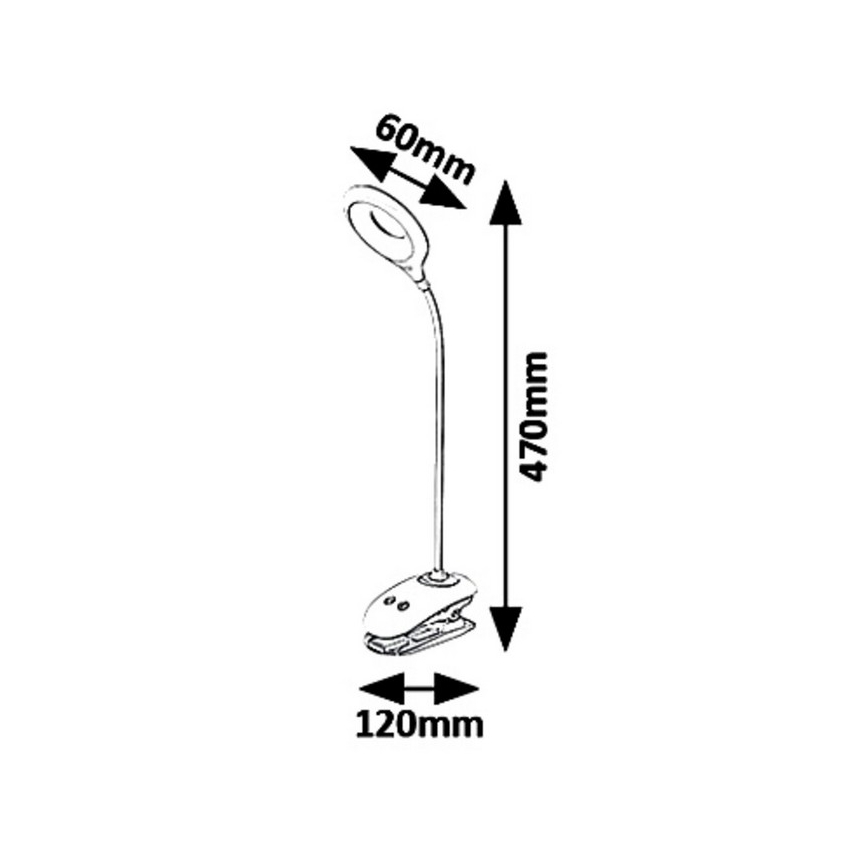 Rabalux 6448 - Lampada LED dimmerabile con clip HARRIS LED/4W