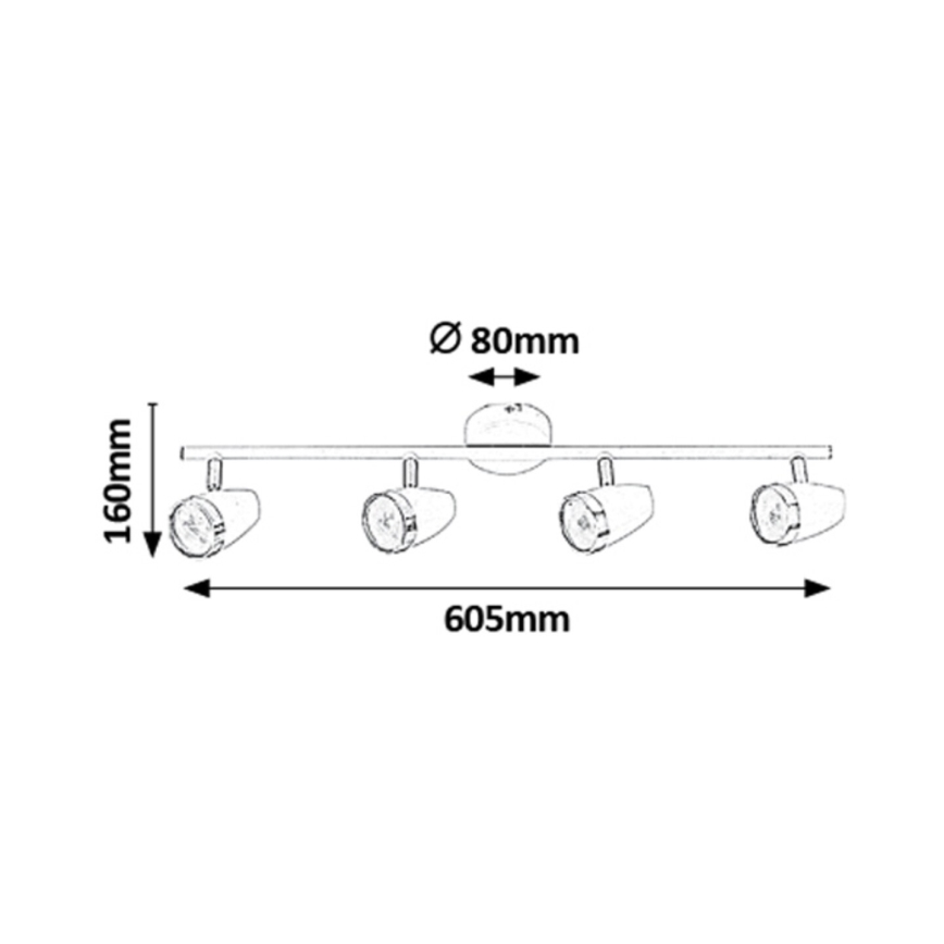 Rabalux - LED Faretto 4xLED/4W/230V