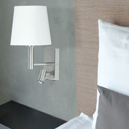 Rabalux - Lampada da parete LED E27/40W + LED/3W