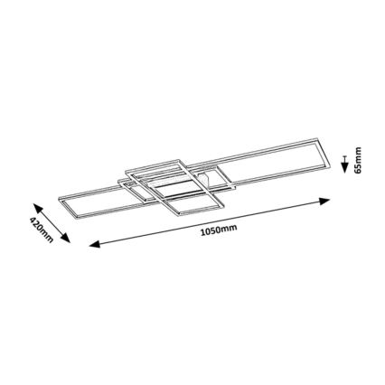 Rabalux - Plafoniera dimmerabile a LED/54W/230V 3000-6500K + telecomando 42x105 cm