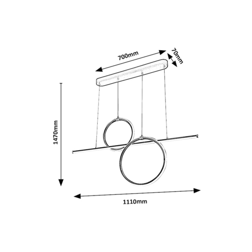 Rabalux - Lampadario LED su corda LED/48W/230V