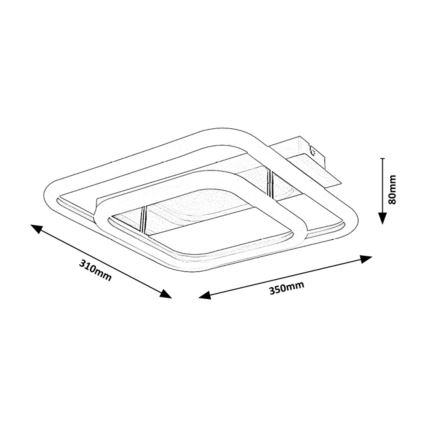 Rabalux - Plafoniera a montaggio superficiale LED, 33W/230V, 31x35 cm