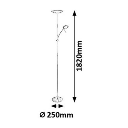 Rabalux - Lampada LED da terra 1xLED/18W + 1xLED/5W/230V