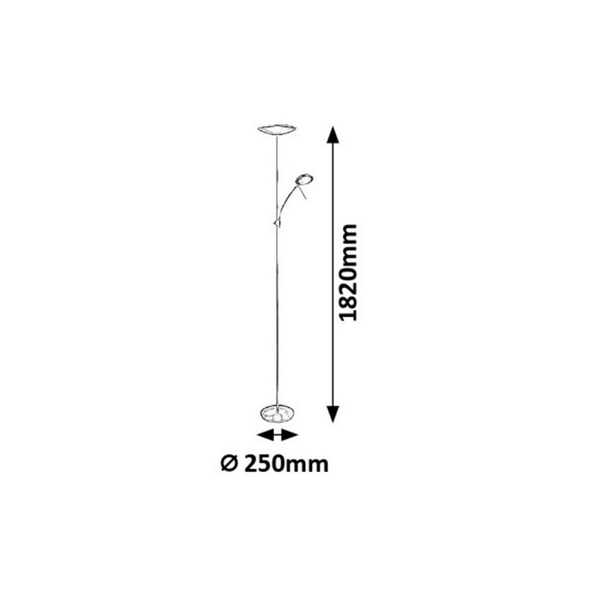 Rabalux - Lampada LED da terra 1xLED/18W + 1xLED/5W/230V