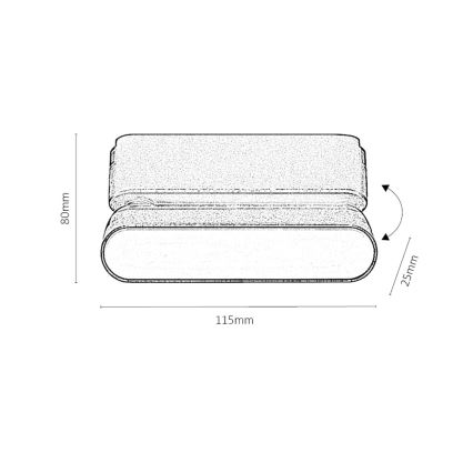 Rabalux - LED Plafoniera per binario monofase LED/6W/230V 3000K 11,5 cm nero