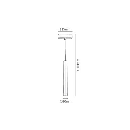 Rabalux - Lampadario LED a sospensione con filo per sistema ferroviario monofase LED/5W/230V 3000K nero