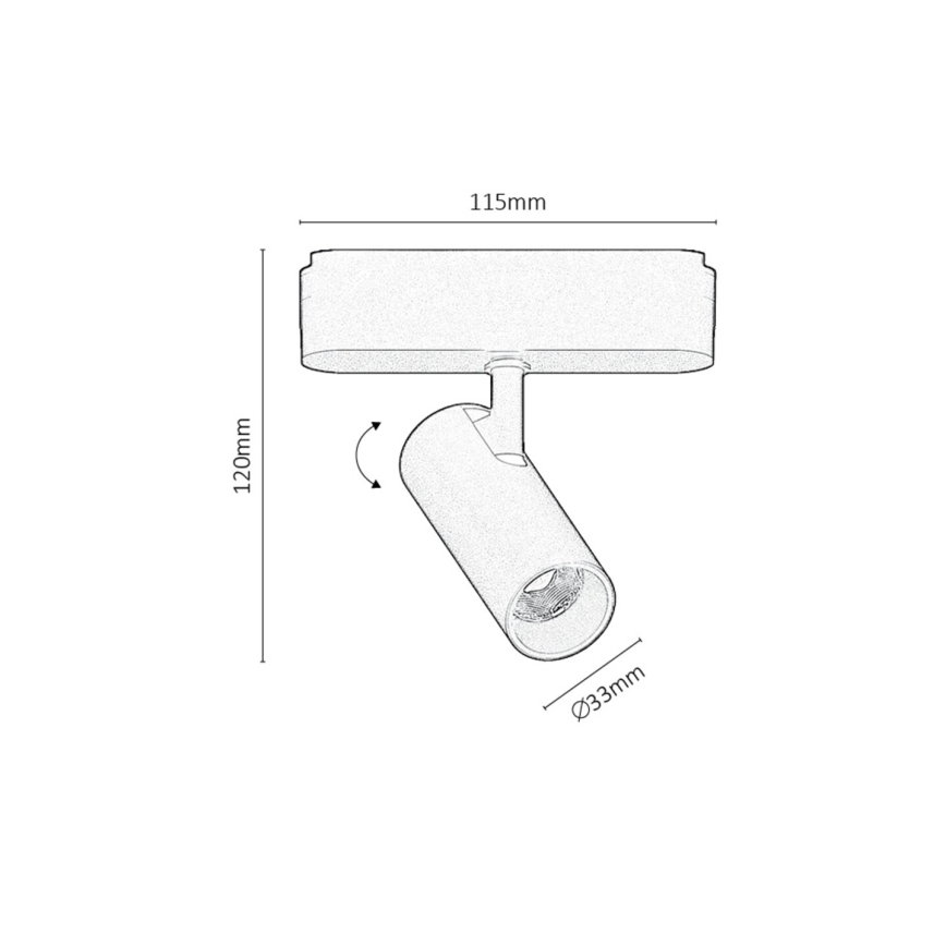 Rabalux - LED Faretto per binario monofase LED/6W/230V 4000K nero