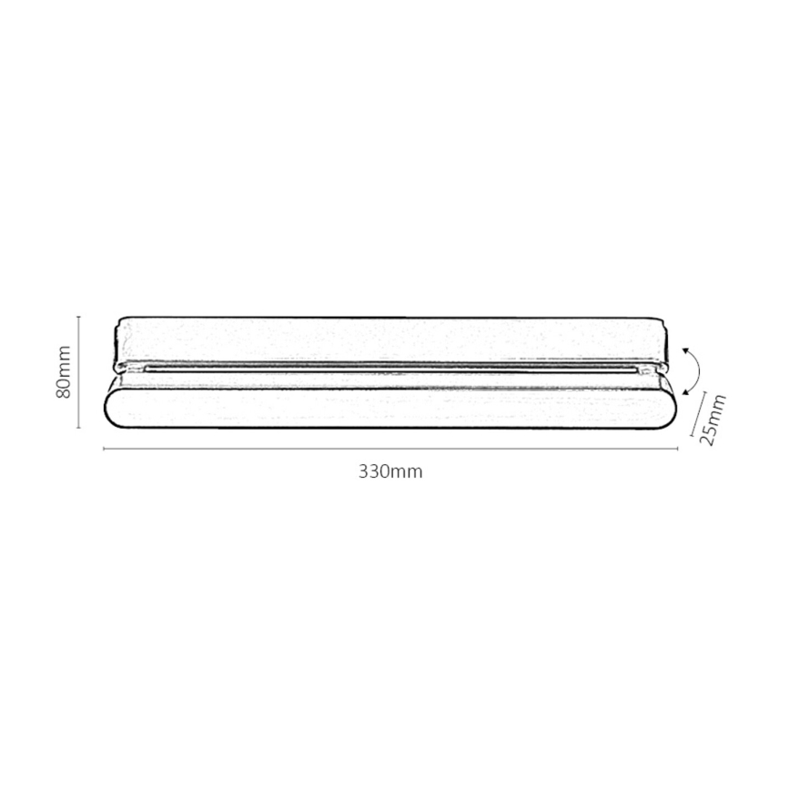 Rabalux - LED Plafoniera per binario monofase LED/16W/230V 4000K 33 cm nero