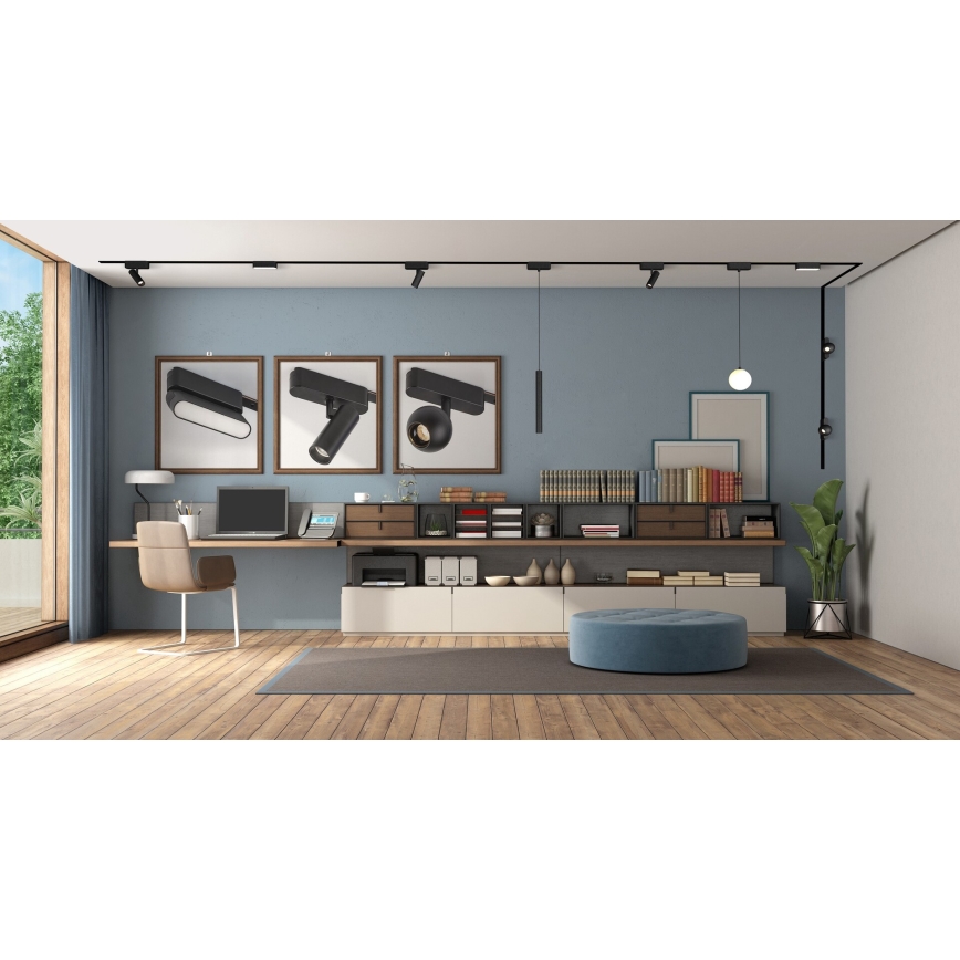 Rabalux - LED Plafoniera dimmerabile per sistema a binario monofase LED/6W/24V 2700-5500K Wi-Fi Tuya 11,5 cm nero