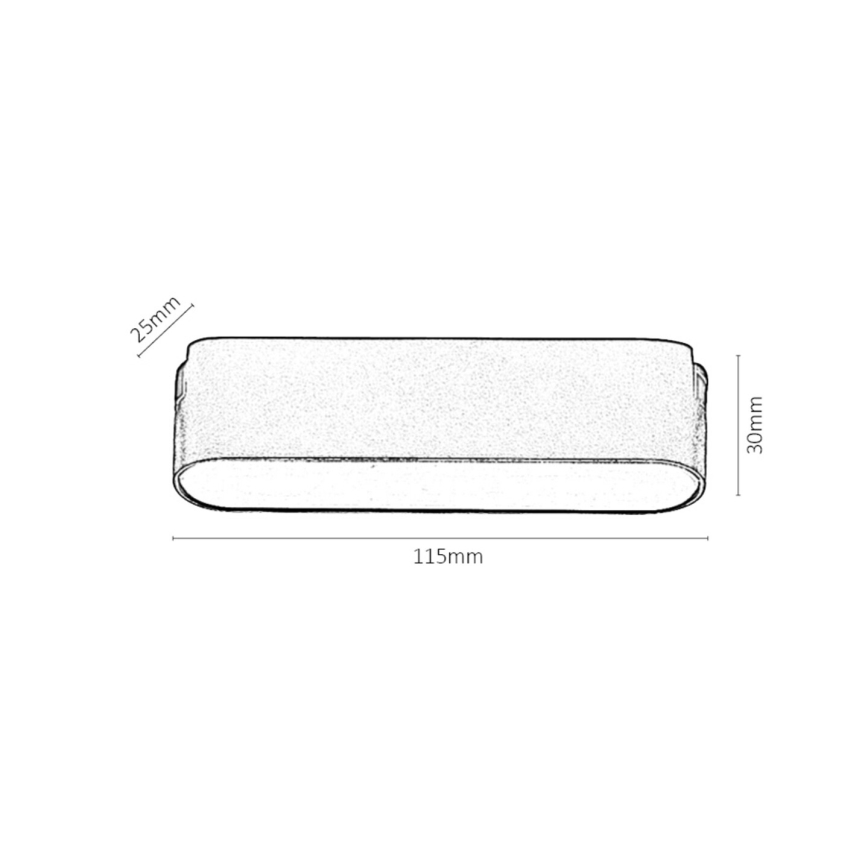 Rabalux - LED Plafoniera dimmerabile per sistema a binario monofase LED/6W/24V 2700-5500K Wi-Fi Tuya 11,5 cm nero