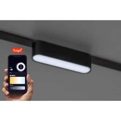 Rabalux - Plafonnier à intensité variable pour système de rail monophasé LED/6W/24V 2700-5500K Wi-Fi Tuya 11,5 cm noir