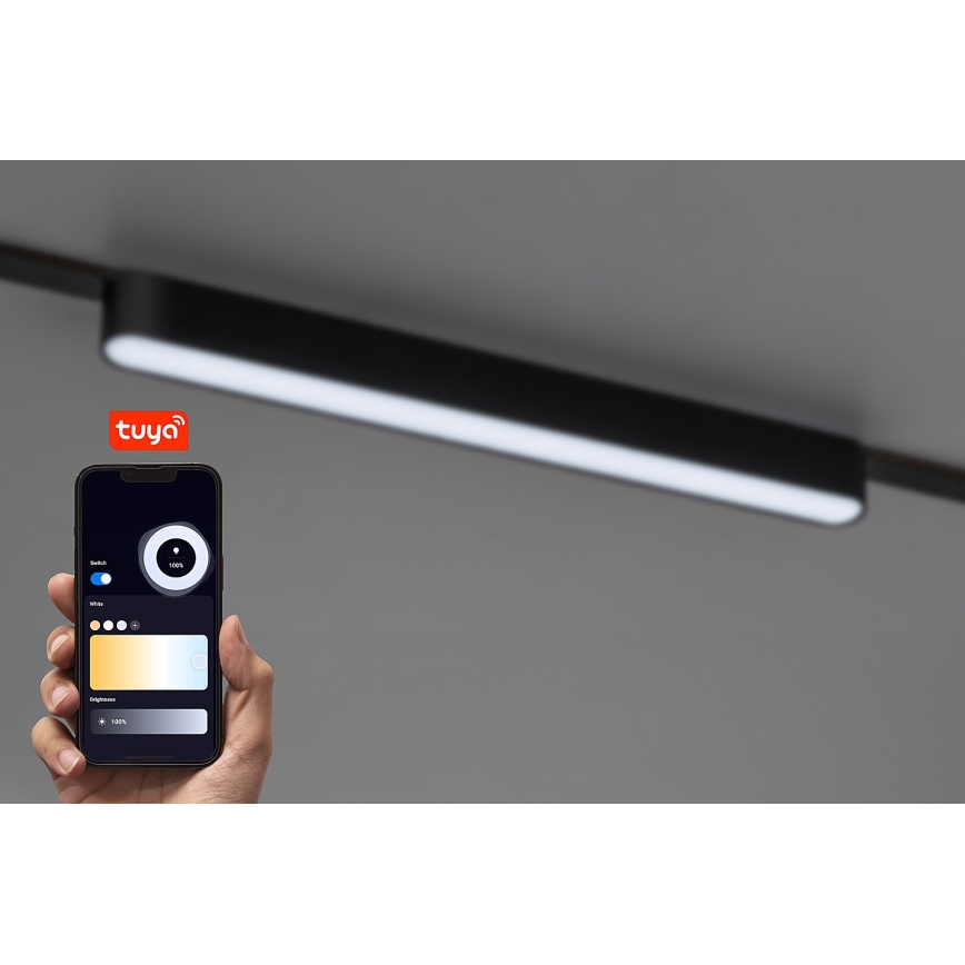 Rabalux - LED Plafoniera dimmerabile per sistema a binario monofase LED/16W/24V 2700-5500K Wi-Fi Tuya 33 cm nero