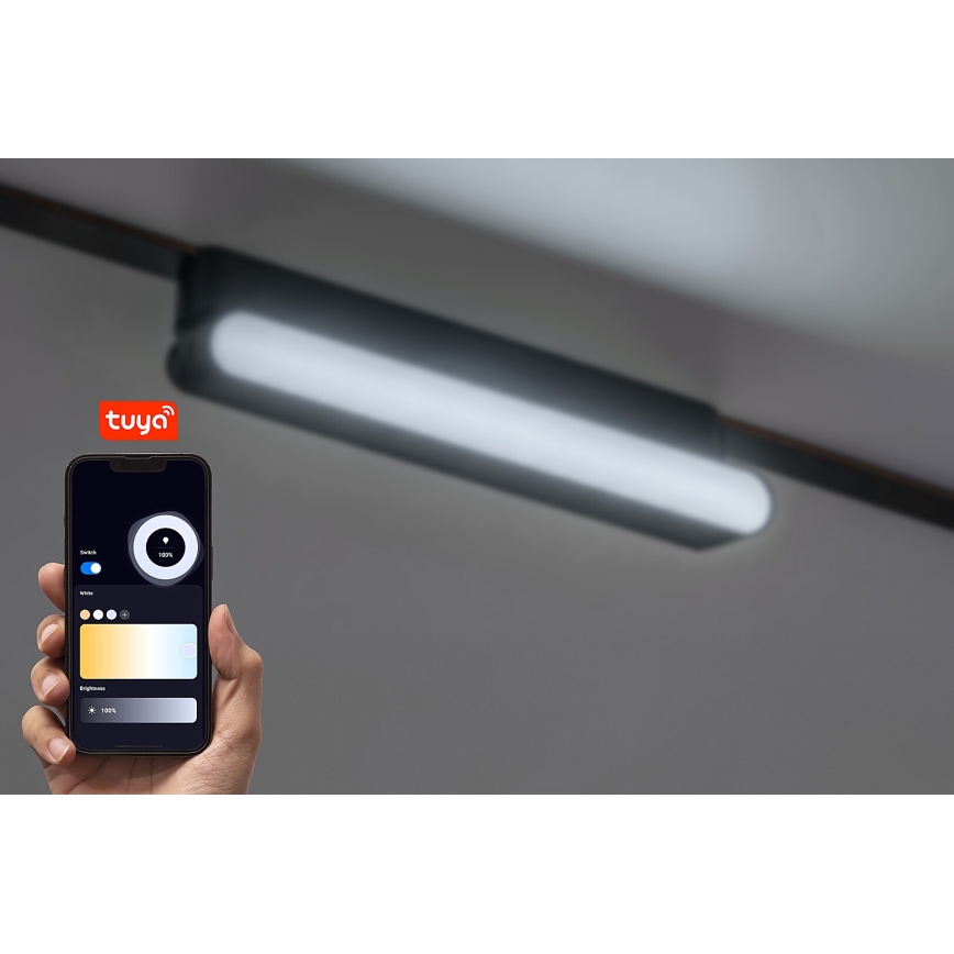 Rabalux - Dimmbare LED-Deckenleuchte für 1-Phasen-Schienensystem LED/7W/24V 2700-5500K Wi-Fi Tuya 22 cm schwarz