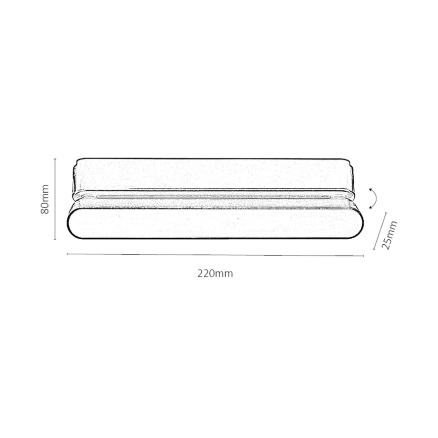 Rabalux - LED Plafoniera dimmerabile per sistema a binario monofase LED/7W/24V 2700-5500K Wi-Fi Tuya 22 cm nero