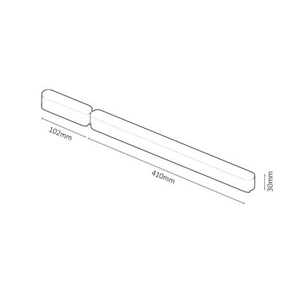Rabalux - Alimentazione elettrica per lampade in sistema a binario 80W/230V 10,2 + 41 cm nero