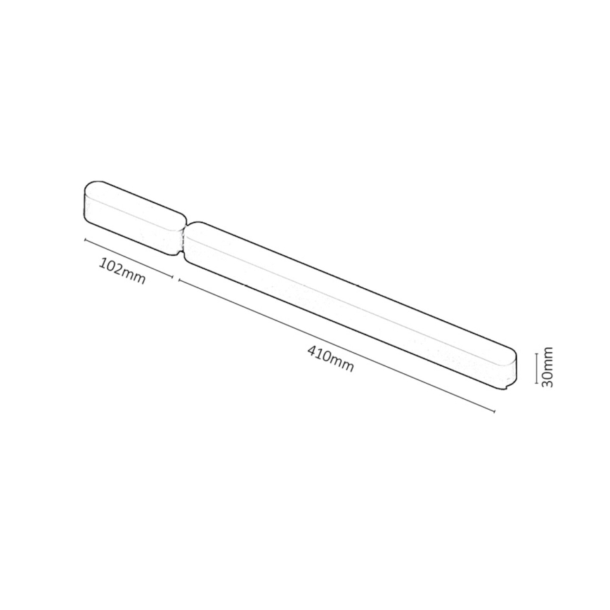 Rabalux - Alimentazione elettrica per lampade in sistema a binario 80W/230V 10,2 + 41 cm nero