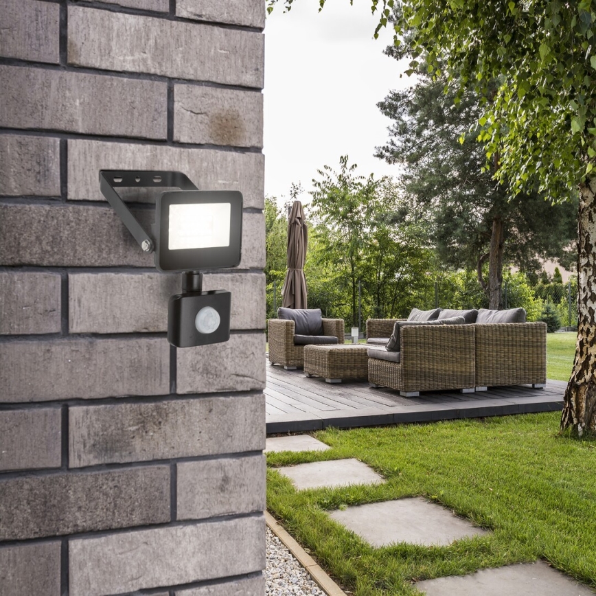 Rabalux - Riflettore LED con sensore LED/10W/230V 4000K IP44 nero