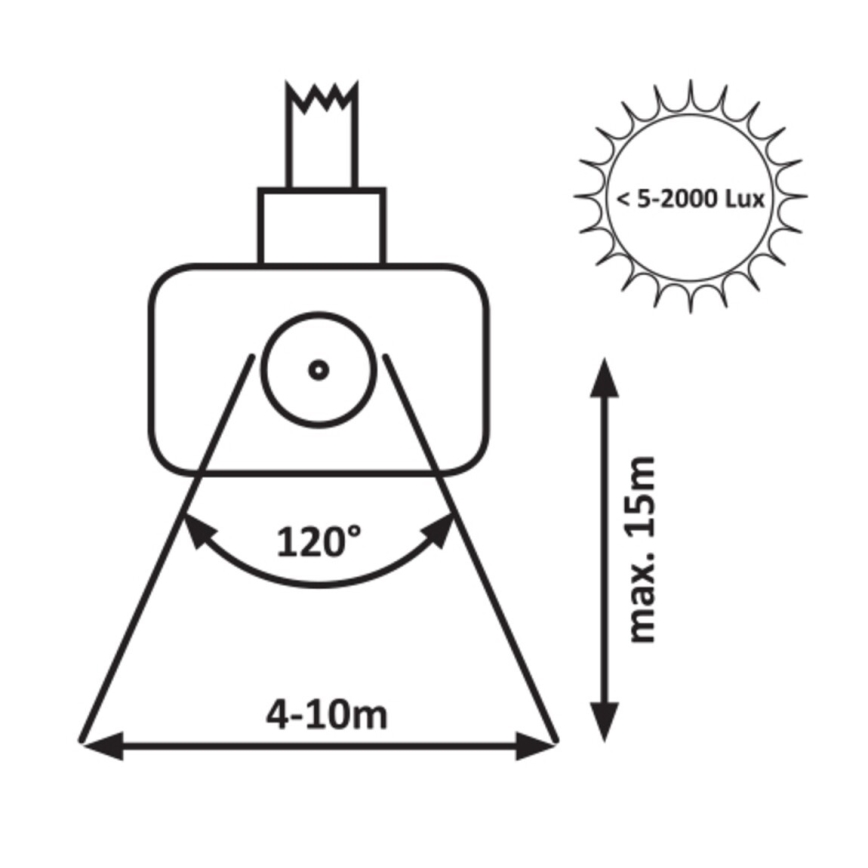 Rabalux - Riflettore LED con sensore LED/10W/230V 4000K IP44 nero