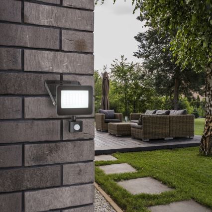 Rabalux - Riflettore LED con sensore LED/30W/230V 4000K IP44 nero