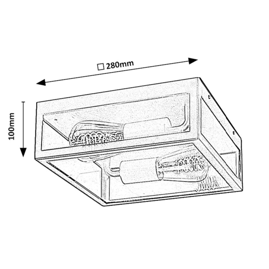 Rabalux - Plafoniera da esterno 2xE27/60W/230V IP23