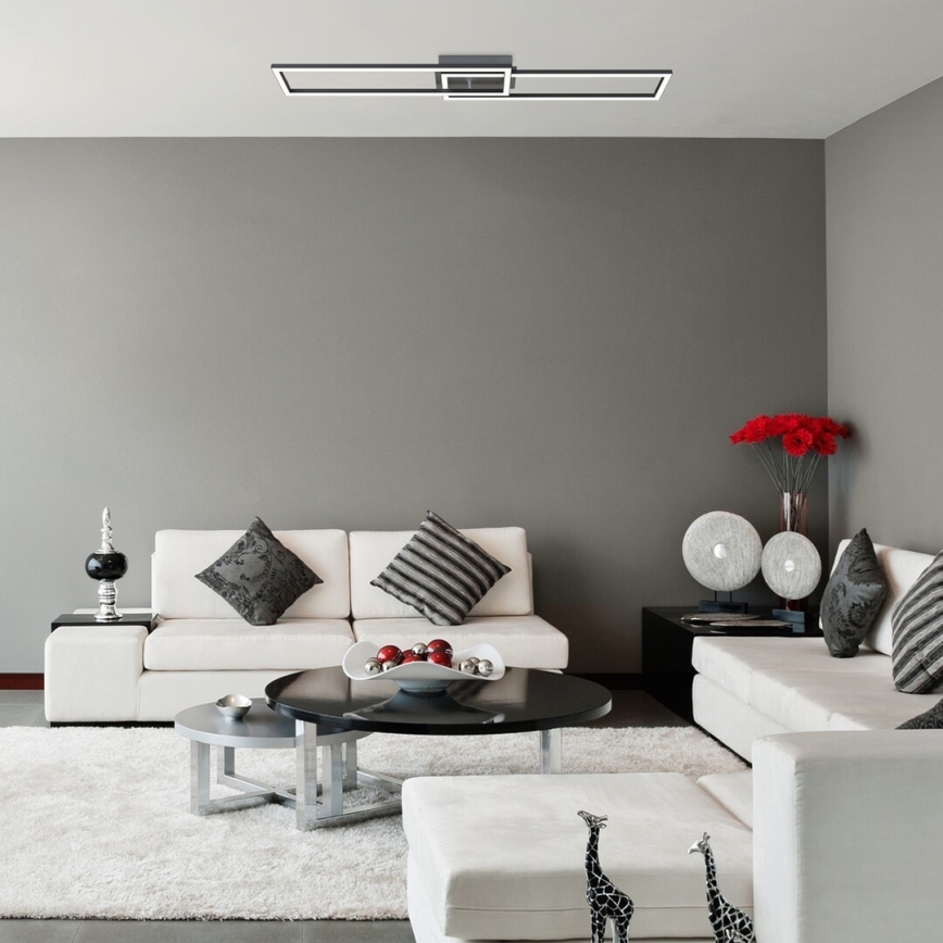 Rabalux - Plafonnier LED dimmable 38 W, 230 V, 3000–6500 K, Wi-Fi Tuya + télécommande, 20 x 102 cm