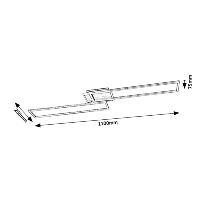 Rabalux - Plafoniera LED dimmerabile LED/40W/230V 2700-6500K Wi-Fi Tuya cromo opaco + telecomando