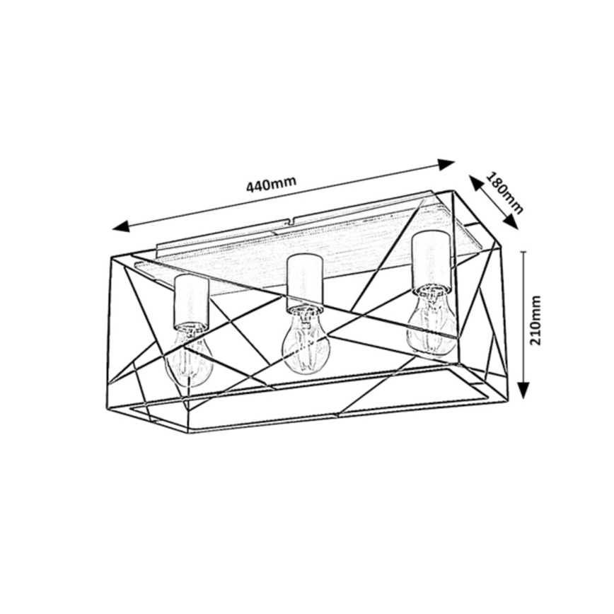 Rabalux - Plafoniera 3xE27/40W/230V