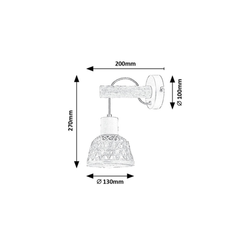 Rabalux - Applique 1xE27/15W/230V rattan