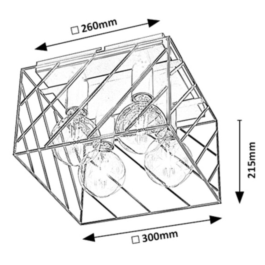 Rabalux - Lampada da soffitto 4xE27/25W/230V 30x30 cm